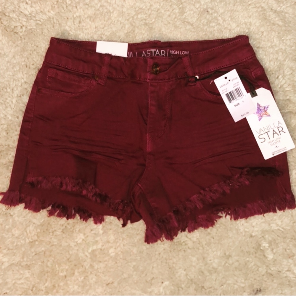 New Women’s Maroon Jean Shorts